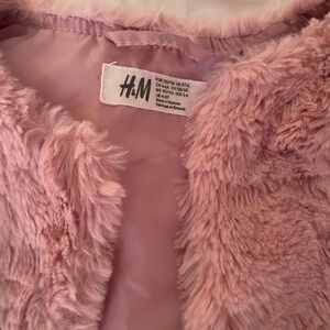 H&M Blush Faux Fur Coat